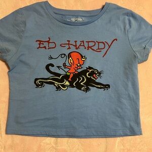 Ed Hardy Kids T-Shirt with Red and Black Graphic